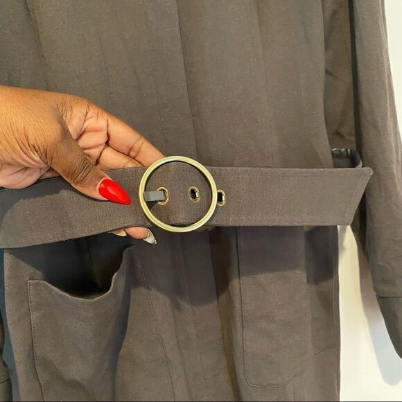 W by Worth Full Zip Belted Dress w/ Front Pockets - Picture 4 of 8